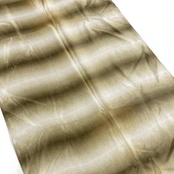 Auth GUCCI - Khaki White Silk Scarf - Picture 2 of 4